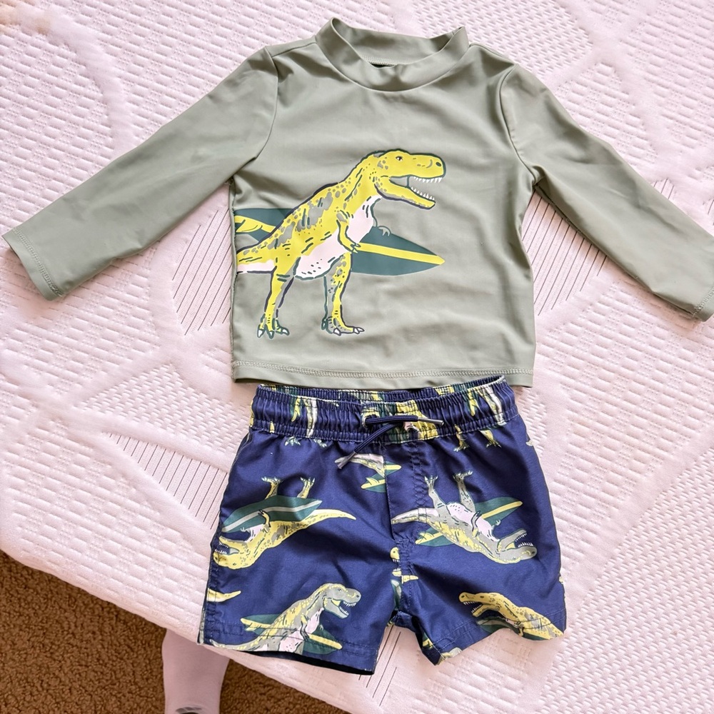 Dinosaur Print Swim Set for Kids